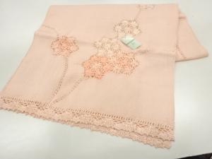 リボン刺繍花模様ショール